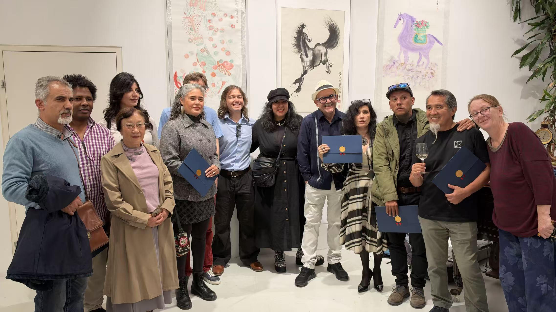 Artists and guests at the opening ceremony