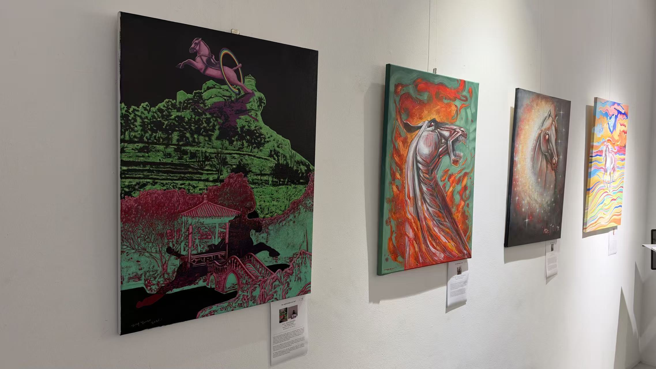 International artworks in THE FIRE HORSE exhibition